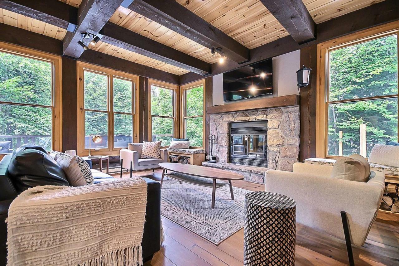 Chic Log Chalet With Hot Tub - Mont-Tremblant North Side By Reserver.Ca Лак-Сюперьёр Экстерьер фото